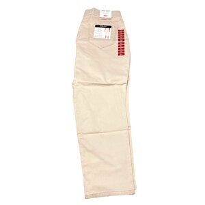 Nine West Womens Heidi Pull-On Crop Pants Size 14 Beige Yoga Stretch Twill Skinn
